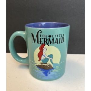 Disney The Little Mermaid 12oz Ceramic Coffee Mug Princess Ariel Teal Purple
